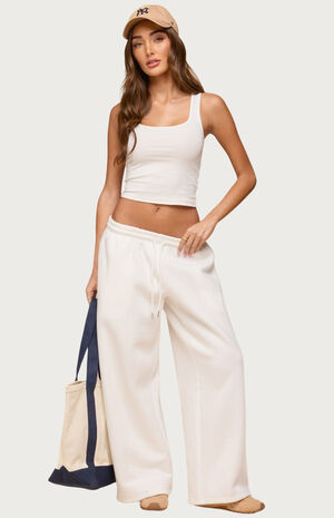 Linda Ribbed Scoop Neck Tank Top image number 5