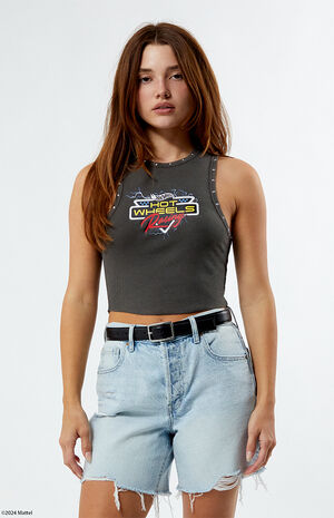 Studded Racing Tank Top image number 2