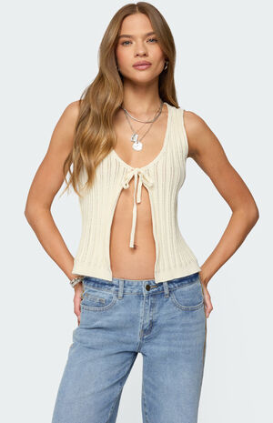 Verona Split Front Knit Top image number 1