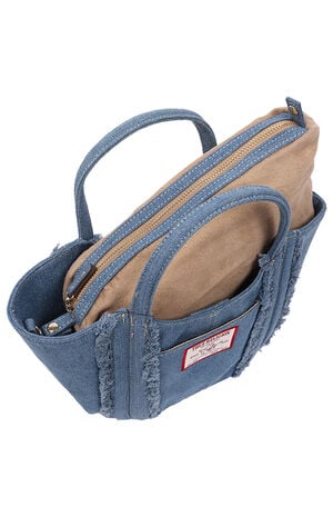 Atlas Frayed Medium Tote Bag image number 8