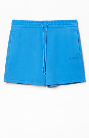 Blue Heavyweight Fleece Sweat Shorts image number 1