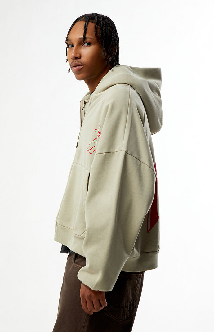 Pacsun 777 Cropped Full Zip Hoodie