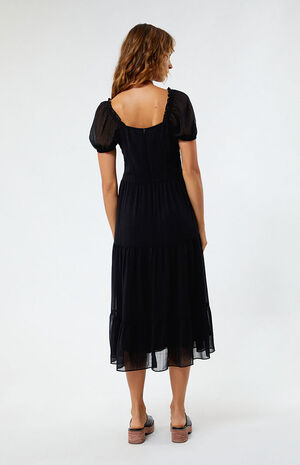 Short Sleeve Tiered Midi Dress image number 4