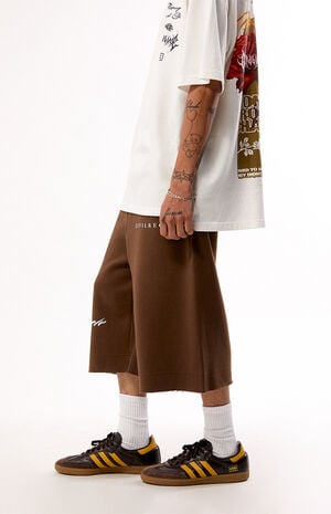 Brown RFC Lounger Fleece Sweat Shorts image number 3