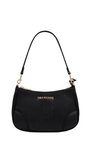 Black Trapunto Logo Shoulder Bag image number 1