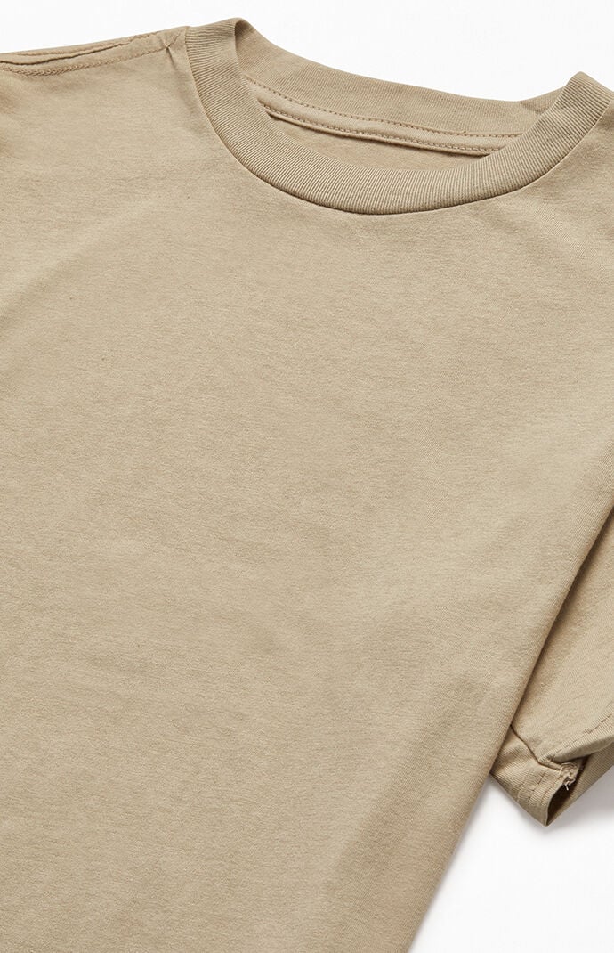 Tan color t shirt on sale