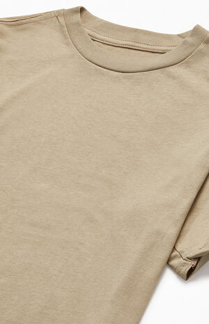 tan tee shirt