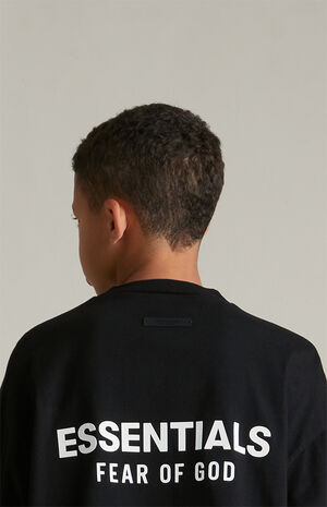Kids Black Long Sleeve T-Shirt image number 5