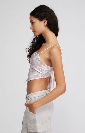 Satin Handkerchief Cami Top image number 3