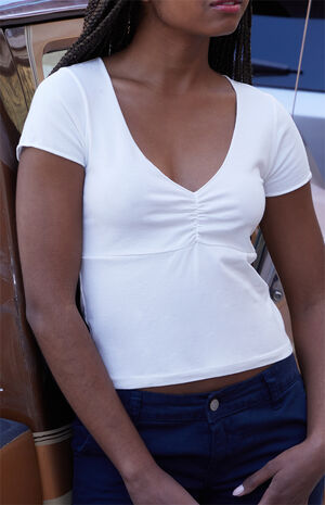 White Gina Cinched Top image number 2