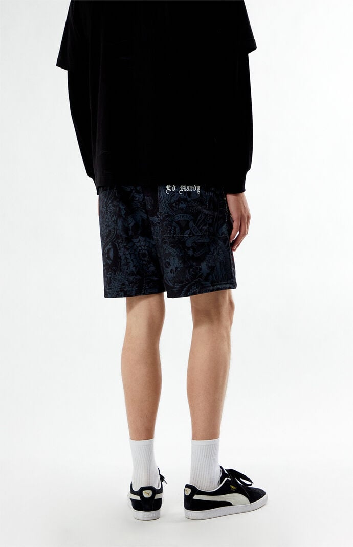 Ed Hardy Cobra Flame Mesh Shorts | Pacsun
