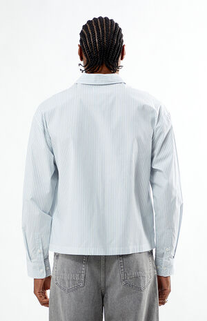 Blue Drew Striped Long Sleeve Button Down Shirt image number 4