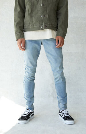 Light Splatter Stacked Skinny Jeans image number 2