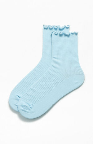 Solid Ruffle Socks image number 1