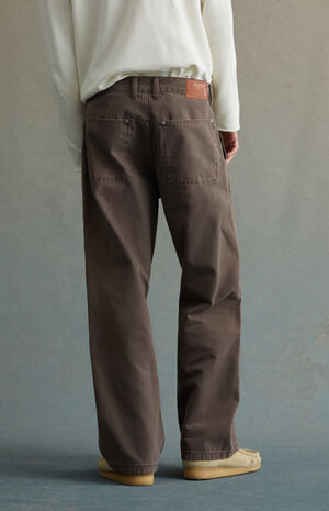 Brown Carpenter Baggy Jeans image number 3