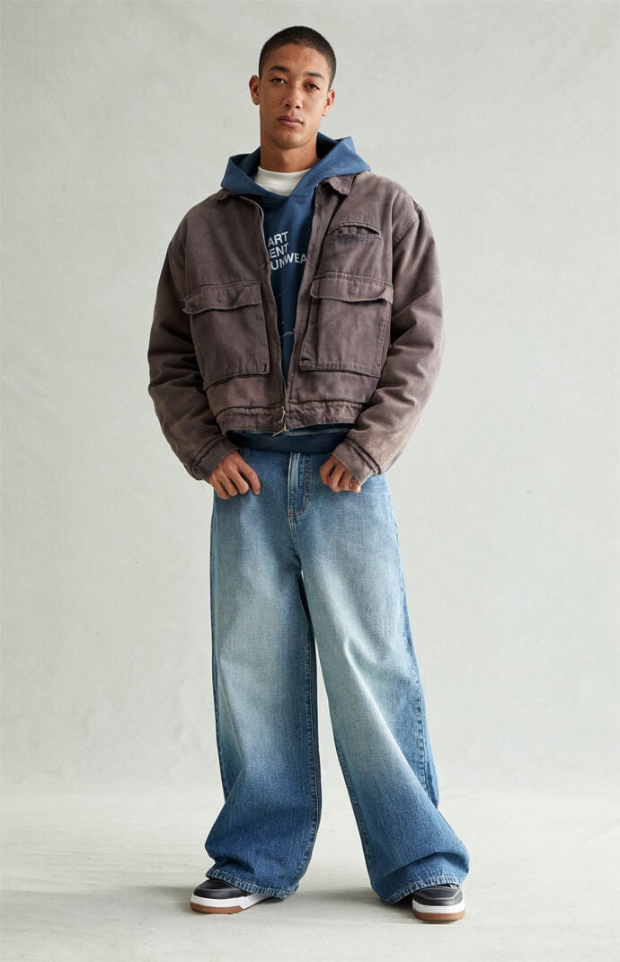 Pacsun Ryder Ultra Baggy Jeans Medium Blue