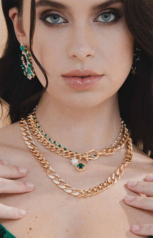 Crystal Disc Necklace image number 2