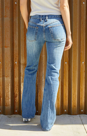 Medium Blue Brielle Bootcut Low Rise Jeans image number 3