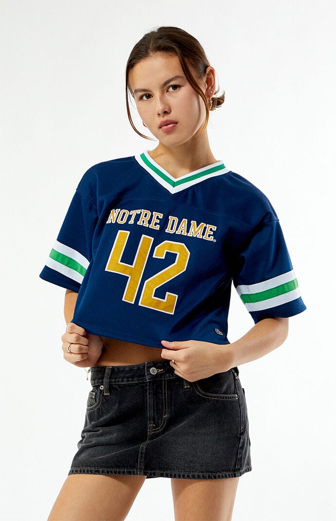 HYPE & VICE Notre Dame Cropped Football Jersey