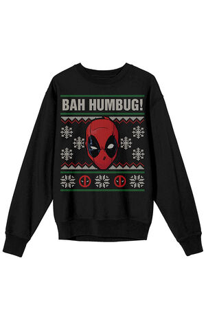 Deadpool Bah Humbug Crew New Sweatshirt image number 1