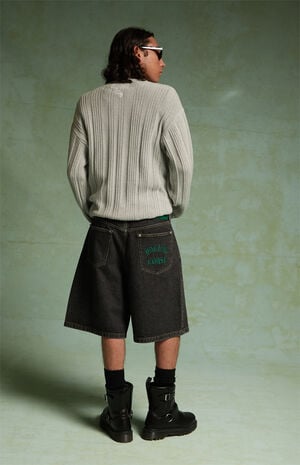 by Pacsun Ronnie Black Baggy Denim Shorts image number 1