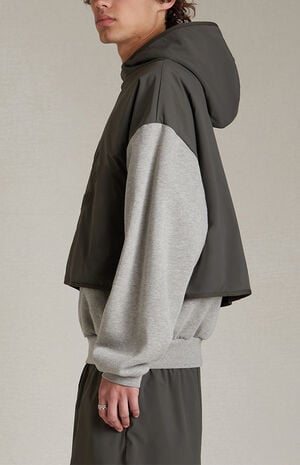 Nylon Fleece Hooded Sweatshirt image number 3
