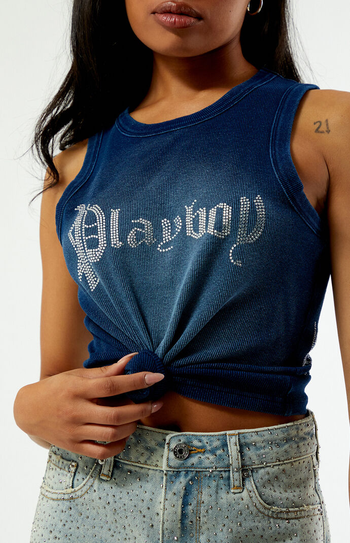 Playboy By PacSun Rhinestone Tank Top | PacSun