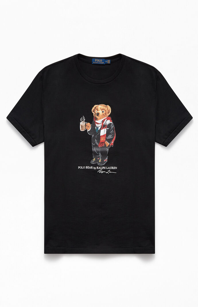 black polo bear shirt