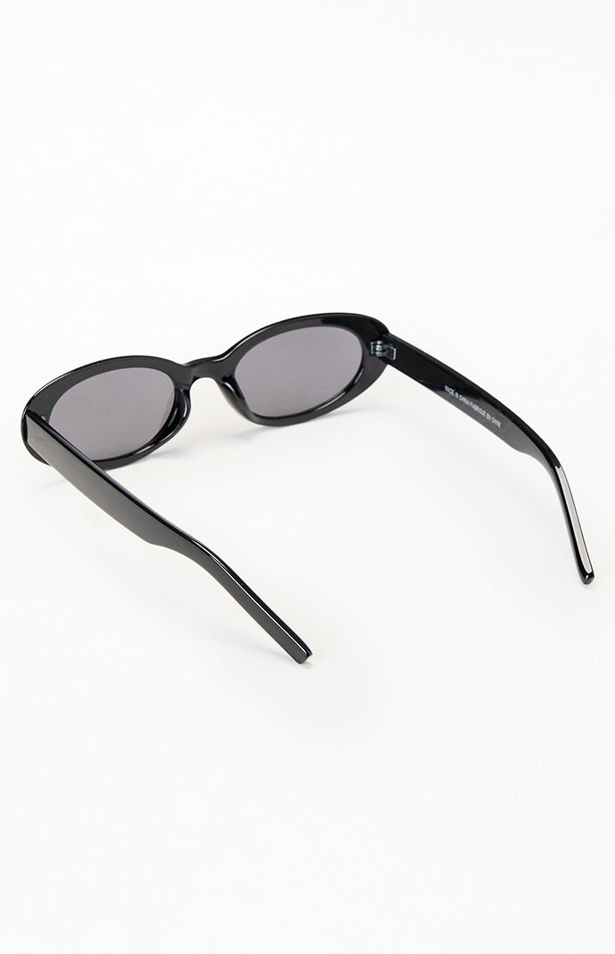 Pacsun Zoe Black Oval Sunglasses