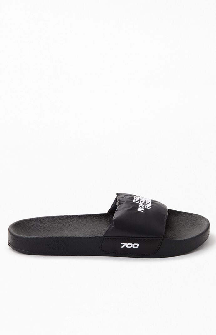 Black Nuptse Slide Sandals