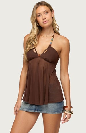 Alesi Beaded Tie Back Top image number 2