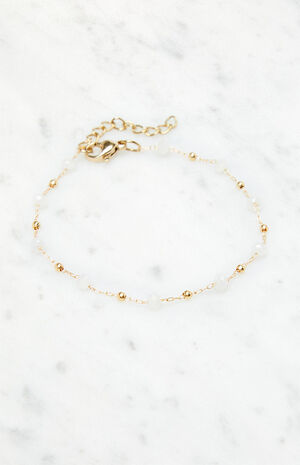White Bead Bracelet image number 2