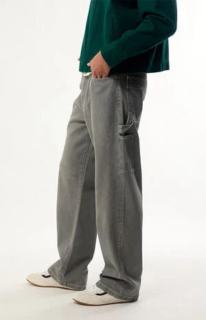 Dylan Baggy Jeans Star Embroidered Carpenter Gray image number 3