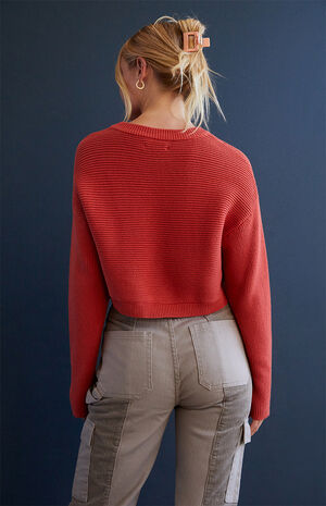 Cute Cropped Boxy Pullover Sweater image number 4