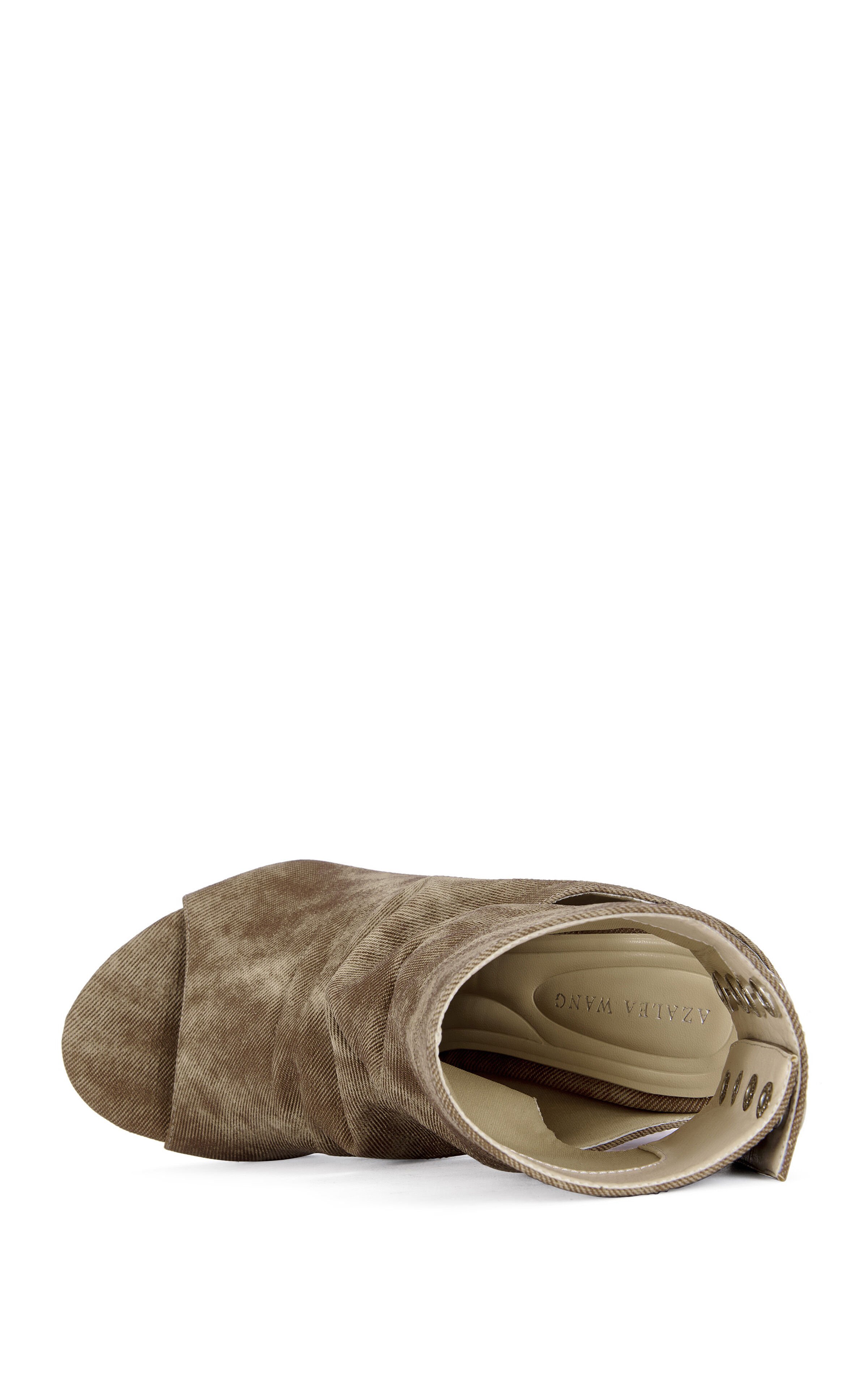 AZALEA WANG Women's Circos Brown Wedge Sandal Booties