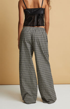 Black Flannel Boxer Pajama Pants image number 4
