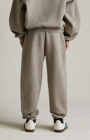 Kids Heather Grey Fleece Sweatpants image number 6