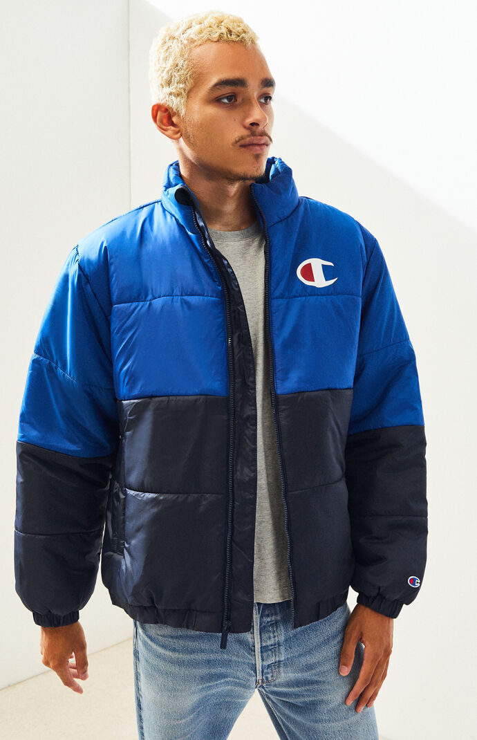 Champion puffer jacket red store