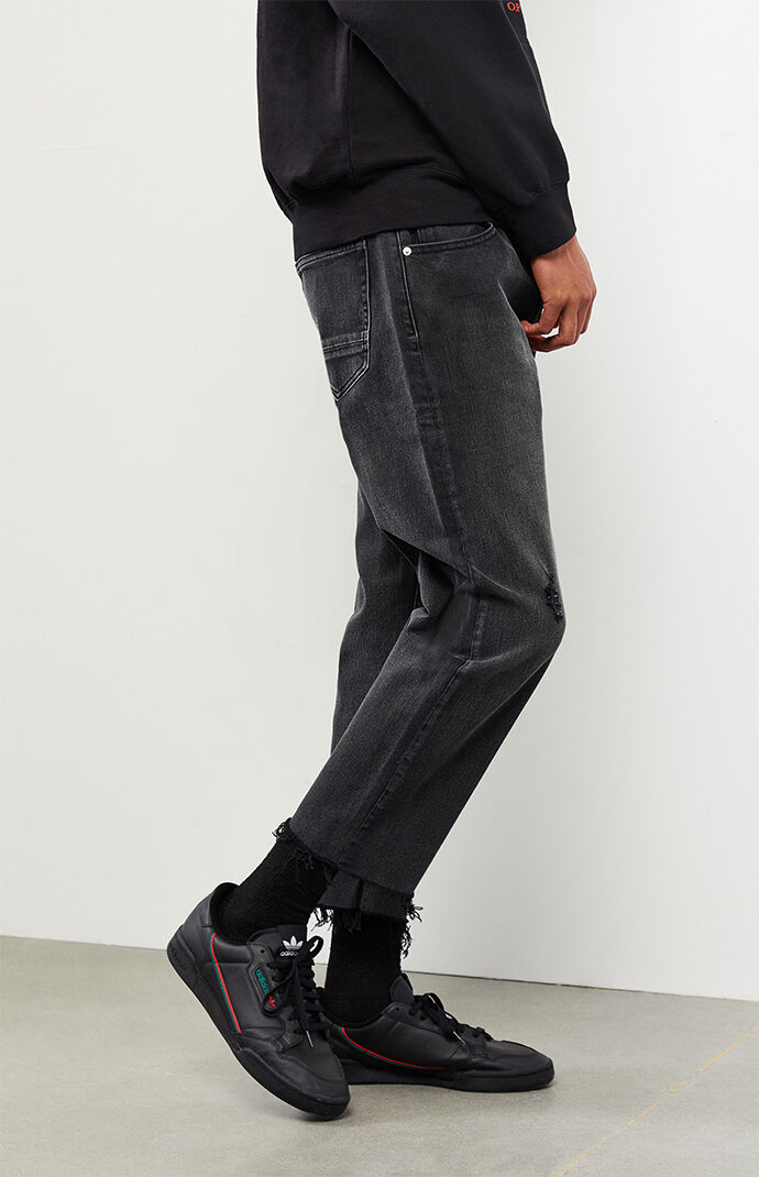 Gavin Black Cropped Vintage Loose Jeans