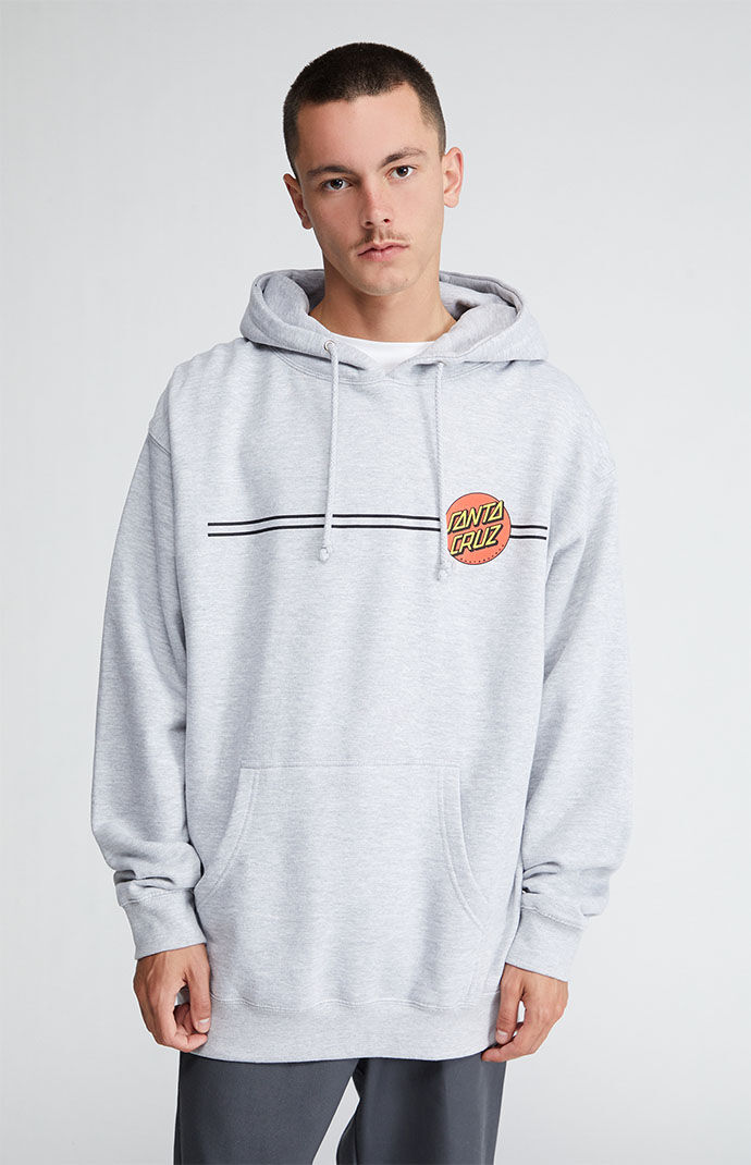 Santa cruz banner dot white hoodie 2025