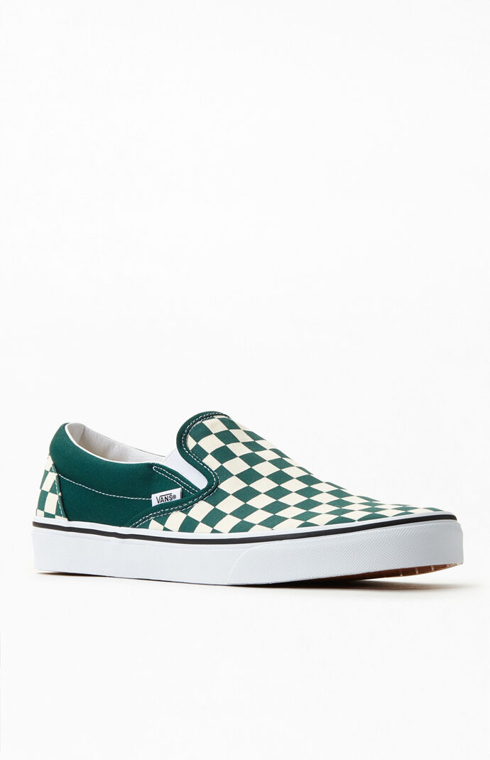 vans green checkered