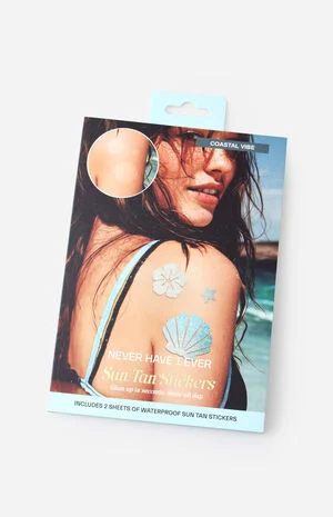 Coastal Vibe Sun Tan Stickers image number 1