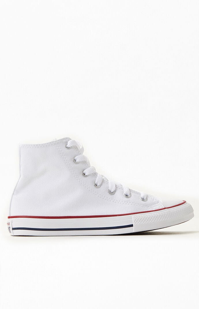 White converse all deals star high tops