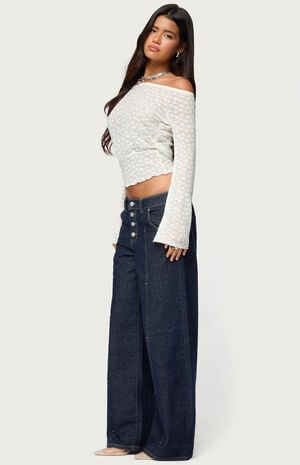 Alef Sheer Lace Off Shoulder Top image number 4