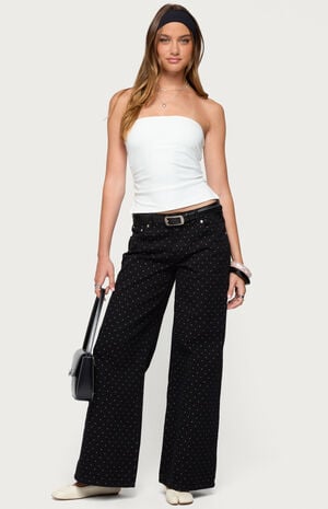 Misha Polka Dot Baggy Low Rise Jeans image number 5