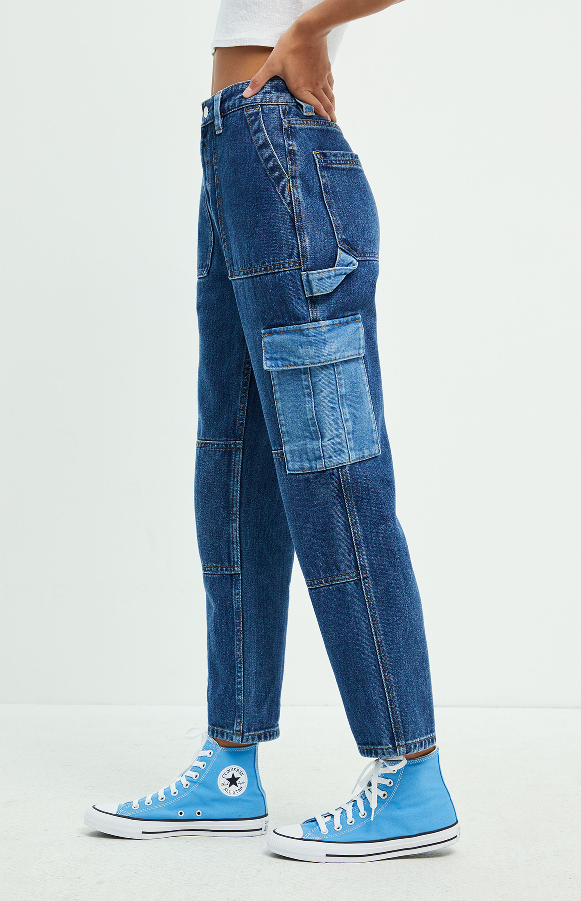corine blue skate pants pacsun
