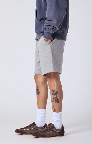 Fleece Grey Sweat Shorts image number 3