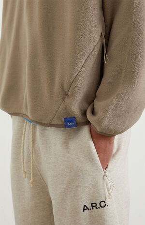 Stone Half Zip Oversized Pullover Sweatshirt image number 3