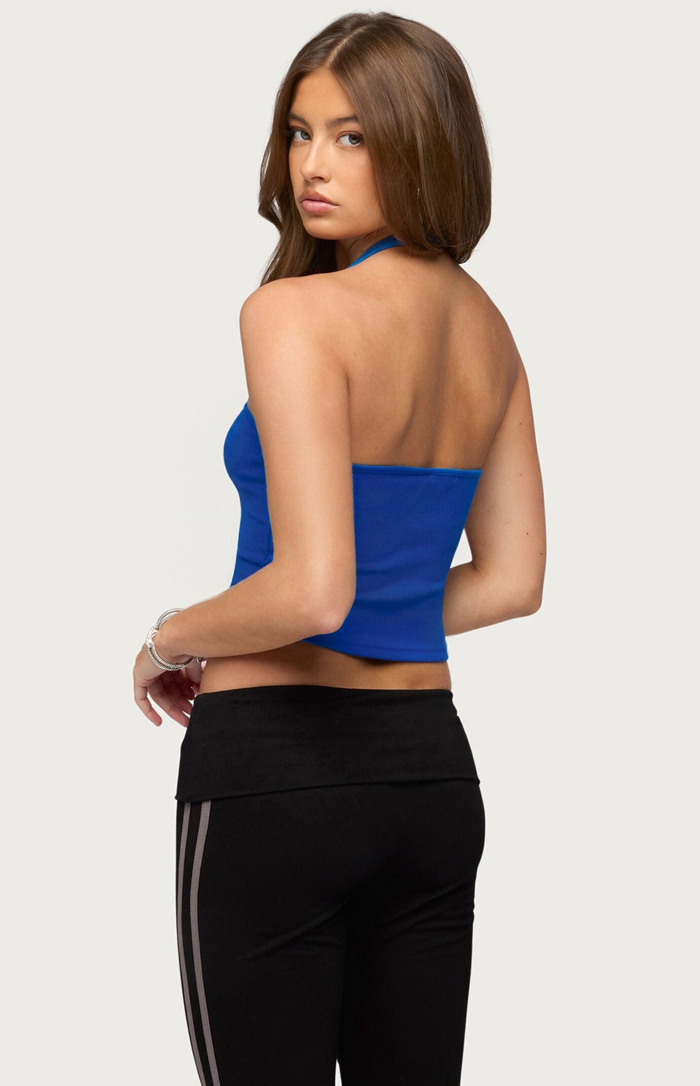 Edikted Vespera V-Neck Halter Top