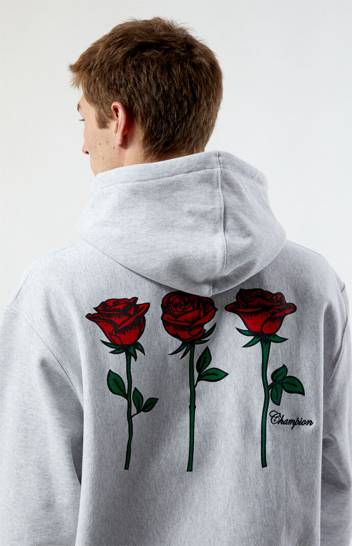 Champion reverse weave hoodie rose clearance